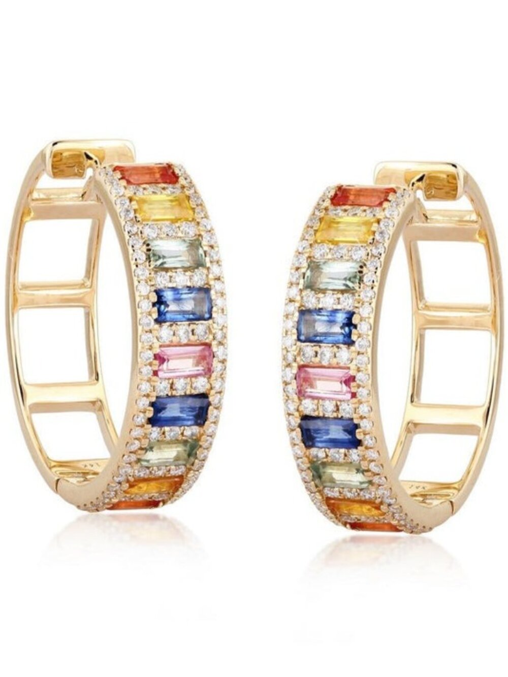 Daylight Radiance 14K (or 18k upon request) Yellow Gold Hoops Earrings